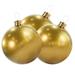 Holiball 41879 - 8" Vintage Gold Inflatable Mini Trio Christmas Tree Ornament (3 Pack)