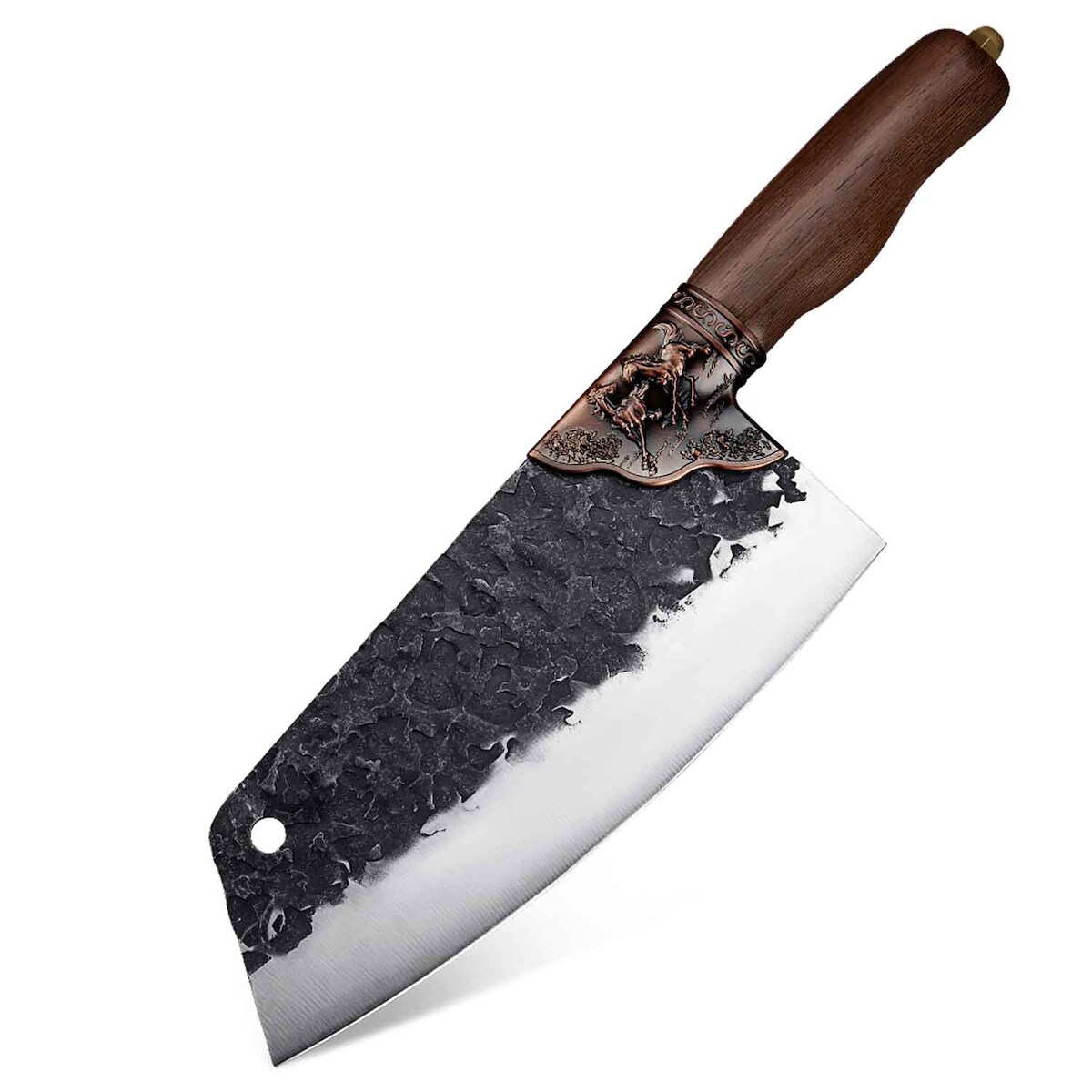Muxel Das besondere Kochmesser, aufwändig verziert. Handgeschmiedetes Hackmesser, Metzgermesser Image