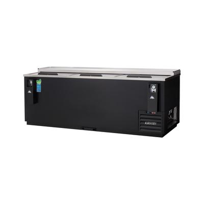 Everest Refrigeration EBC95 95 1/8" Forced Air Bottle Cooler - Holds (900) 12oz Bottles, Lid Locks, 115v, Black