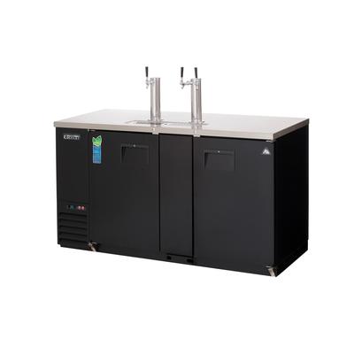 Everest Refrigeration EBD3 68" Kegerator Commercial Beer Dispenser w/ 3 Keg Capacity - 3 Columns, Black, 115v, Black Vinyl Exterior, (3) 1/2 size Barrel Kegs