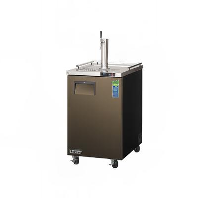 Everest Refrigeration ECF1 23 1/2" Draft Nitro Cold Brew Coffee Dispenser - 1 Column & 1 Tap, Black, 115v, Galvanized/Stainless Steel