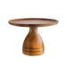 Libbey APS33293 9 1/2" Round Cake Stand - 6 3/8"H, Acacia Wood, Brown