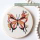 Butterfly Embroidery Kit - Hand Embroidery - Embroidery Kit - DIY kit - Make Your Own - Craft Kit - Gift For Her - Beginner Embroidery Kit