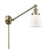 Breakwater Bay Lavallee 1 - Light Dimmable Plug-in Swing Arm Glass/Metal in Yellow/Brown | 25 H x 8 W x 21 D in | Wayfair