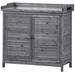 Arlmont & Co. Orhideea Wood Potting Bench Wood in Gray | 37.4 H x 39 W x 19.1 D in | Wayfair B887FAC231FC460583278F82E1BD5FBD