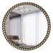 Wildon Home® Ayde Round Solid Wood Bead Accent Mirror Home Decoration in Gray | 28 H x 28 W x 1 D in | Wayfair DCAE67FC1DD6484FA33BB7B4E4255D6C