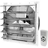 iLIVING ILG8SF20VC 20" Shutter Exhaust Fan w/ Wireless Smart Remote Controlled Thermostat & Humidity, Variable Speed Wall-Mounted Attic Vent Fan | Wayfair