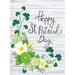 The Holiday Aisle® Happy St. Patrick's Day On Canvas by Lisa Kennedy Print Canvas in Black/Gray/Green | 12 H x 8 W x 1.25 D in | Wayfair