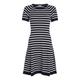 Tommy Hilfiger Damen Kleid JERSEY STITCH Fit and Flare, riviera, Gr. M