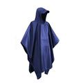 Camping Hooded Rain Adult Emergency Raincoat Hiking For Jacket Pocket With For Outdoor Unisex Waterproof Poncho Lightweight(Blue)