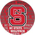 NC State Wolfpack 4 Inch Round Word Magnet