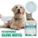 Disposable Pet Gloves 2 No Rinse Pet Wipes Disposable Pet Massage Gloves Pet Grooming Pet Wash Pet Wash 2 Pack