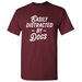 Easily Distracted Wht - Graphic Dog Tees Novelty Dog Lover T-Shirt