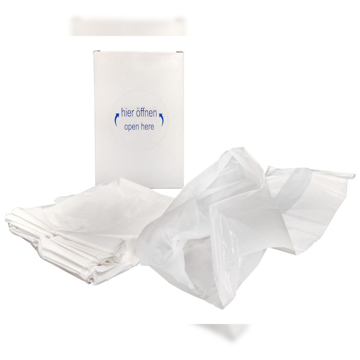 300x HYGSOFT Hygienebeutel für Damenbinden aus HDPE in Spenderkarton weiß Image