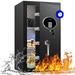 RETLLAS 3.5 Cu Ft Large Safe Home Fire-resistant Safe for Home Office Hotel Black 15.8 W x 13.8 D x 27.6 H