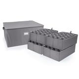 Covermates Keepsakes China Cups and Coffee Mugs Storage Box â€“ Stackable Reinforced Handles China Storage-Graphite