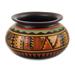 Viceroyal Cuzco,'Traditional Ceramic Decorative Vase with a Geometric Pattern'