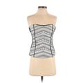 White House Black Market Tube Top Gray Print Sweetheart Tops - Women's Size 0