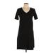 Universal Standard Casual Dress - Shift V Neck Short sleeves: Black Print Dresses - Women's Size 12