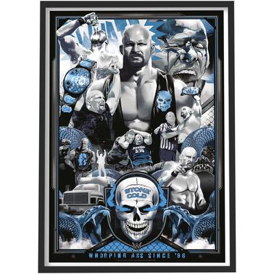 WWE Stone Cold Collage Poster - Gerahmt A3 Image