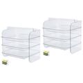 2 Sets Three Tier Vegetable Rack Storage Shelves Plastic Food Preparation Plate Serving Platter Hotpot Food Serving Rack