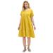 Plus Size Women's Tiered Tee Dress by ellos in Sundance (Size 22/24)