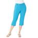 Plus Size Women's Invisible Stretch® Contour Capri Jean by Denim 24/7 in Ocean (Size 28 W) Jeans