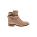 Tory Burch Ankle Boots: Tan Solid Shoes - Women's Size 6 - Round Toe