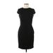 H&M Casual Dress - Sheath: Black Solid Dresses - Women's Size 8