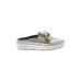 MICHAEL Michael Kors Sneakers: Slip-on Platform Cocktail Party Silver Solid Shoes - Women's Size 9 1/2 - Almond Toe