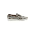 MICHAEL Michael Kors Sneakers: Slip-on Platform Casual Silver Shoes - Women's Size 9 1/2 - Almond Toe