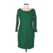 Banana Republic Casual Dress - Sheath: Green Solid Dresses - Women's Size 6