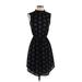 H&M Casual Dress - A-Line Mock Sleeveless: Black Dresses - Women's Size 2