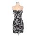 BCBGMAXAZRIA Cocktail Dress - Bodycon: Black Print Dresses - Women's Size 4