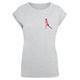 T-Shirt MERCHCODE "Damen Ladies Tennis Woman Silhouette - T-Shirt" Gr. L, grau (heathergrey) Herren Shirts T-Shirts