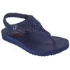 Sandale SKECHERS "MEDITATION-ROCKSTAR", Damen, Gr. 36, blau (navy), Lederimitat, modisch, Schuhe, Sommerschuh, Sandalette, Riemchensandale, mit Glitzersteinen, Topseller