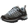 Wanderschuh CMP "RIGEL LOW WMN TREKKING SHOE WP", Gr. 42, grau (graffite, azzurro), Textil, Leder, sportlich, Schuhe, wasserdicht
