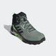 Wanderschuh ADIDAS TERREX "TERREX AX4 MID GTX" Gr. 43, grün (silver green, core black, crystal jade) Schuhe Herren