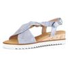 Sandalette GABOR "GENUA", Damen, Gr. 40, blau (hellblau), Nubukleder, klassisch, Schuhe, Sommerschuh, Sandale, Keilabsatz, mit verstellbarem Fersenriemchen