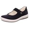 Riemchenballerina LEGERO "TANARO 5.0", Damen, Gr. 41, blau (oceano (blau)), Veloursleder, feminin, Schuhe, Slipper, Ballerina, Schlupfschuh mit Wechselfußbett und Klettriegel