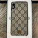 Gucci Cell Phones & Accessories | Gucci Gg Supreme Ophidia Canvas Beige Monogram Logo Designer Iphone Xs Max Case | Color: Tan | Size: Os