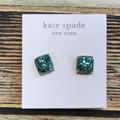 Kate Spade Jewelry | Kate Spade Square Mini Glitter Stud Earrings-Nwt | Color: Blue | Size: Os