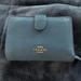Coach Bags | Coach Medium Corner Zip Wallet In Midnight & Gold | Color: Blue | Size: Os