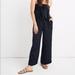 Madewell Pants & Jumpsuits | Madewell Strapless Tie Front Cropped Jumpsuit | Color: Black | Size: 0