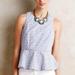 Anthropologie Tops | Anthropologie Hd In Paris Peplum Blouse | Size 2 | Color: Blue/White | Size: 2