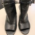 Coach Shoes | Coach Lafayette Black Leather Peep Toe Shoe / Size 7 | Color: Black | Size: 7
