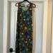 Lularoe Dresses | Lularoe Xl Dani Maxi Dress. Green Background With Multicolored Floral Print | Color: Green/Red | Size: Xl