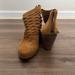 Jessica Simpson Shoes | Jessica Simpson Tan Ankle Booties With Heel | Color: Brown/Tan | Size: 8.5