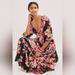 Anthropologie Dresses | Anthropologie Bloss Floral Maxi Dress Small | Color: Black/Pink | Size: S