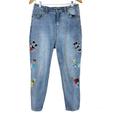 Disney Jeans | Disney Mickey Mouse & Friends Jeans High Rise Medium Wash Tapered Juniors Sz 11 | Color: Red | Size: 11j